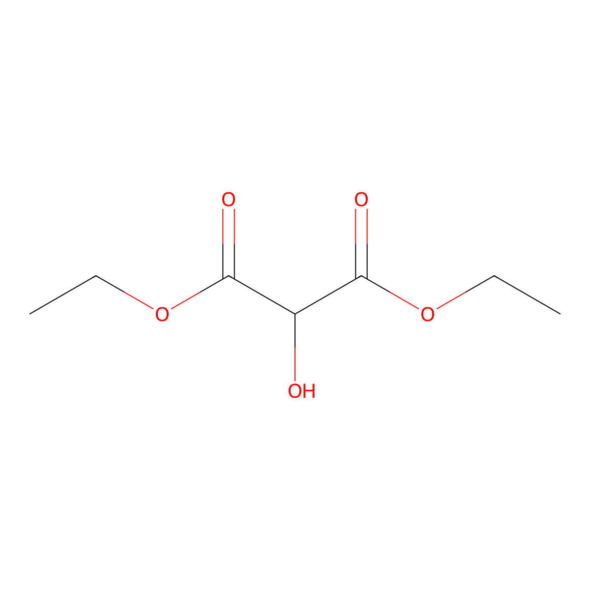 Propanedioic acid, hydroxy-, diethyl ester molecular structure, CAS 13937-08-1