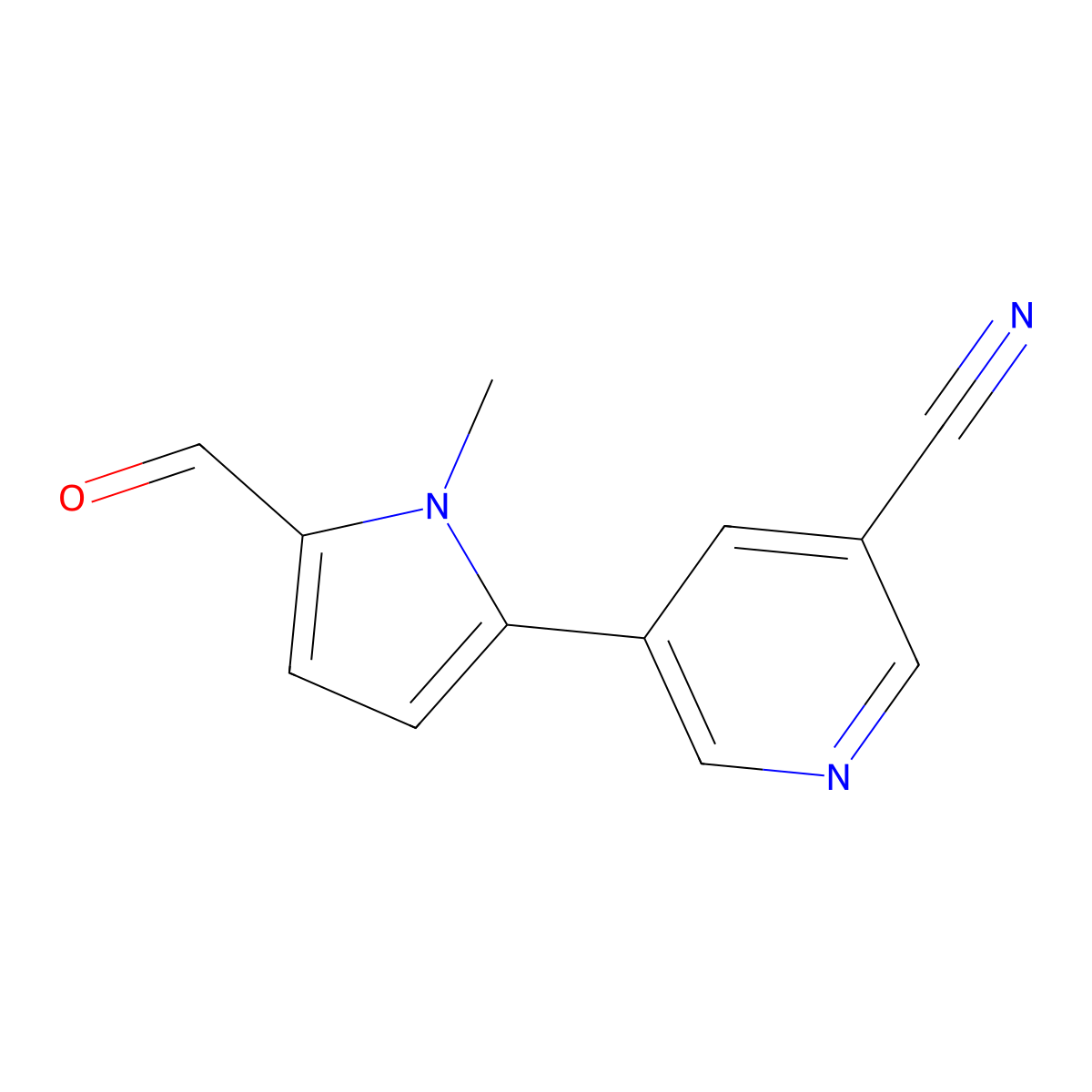 5-(5-Formyl-1-methyl-1H-pyrrol-2-yl)nicotinonitrile molecular structure, CAS 1393709-49-3