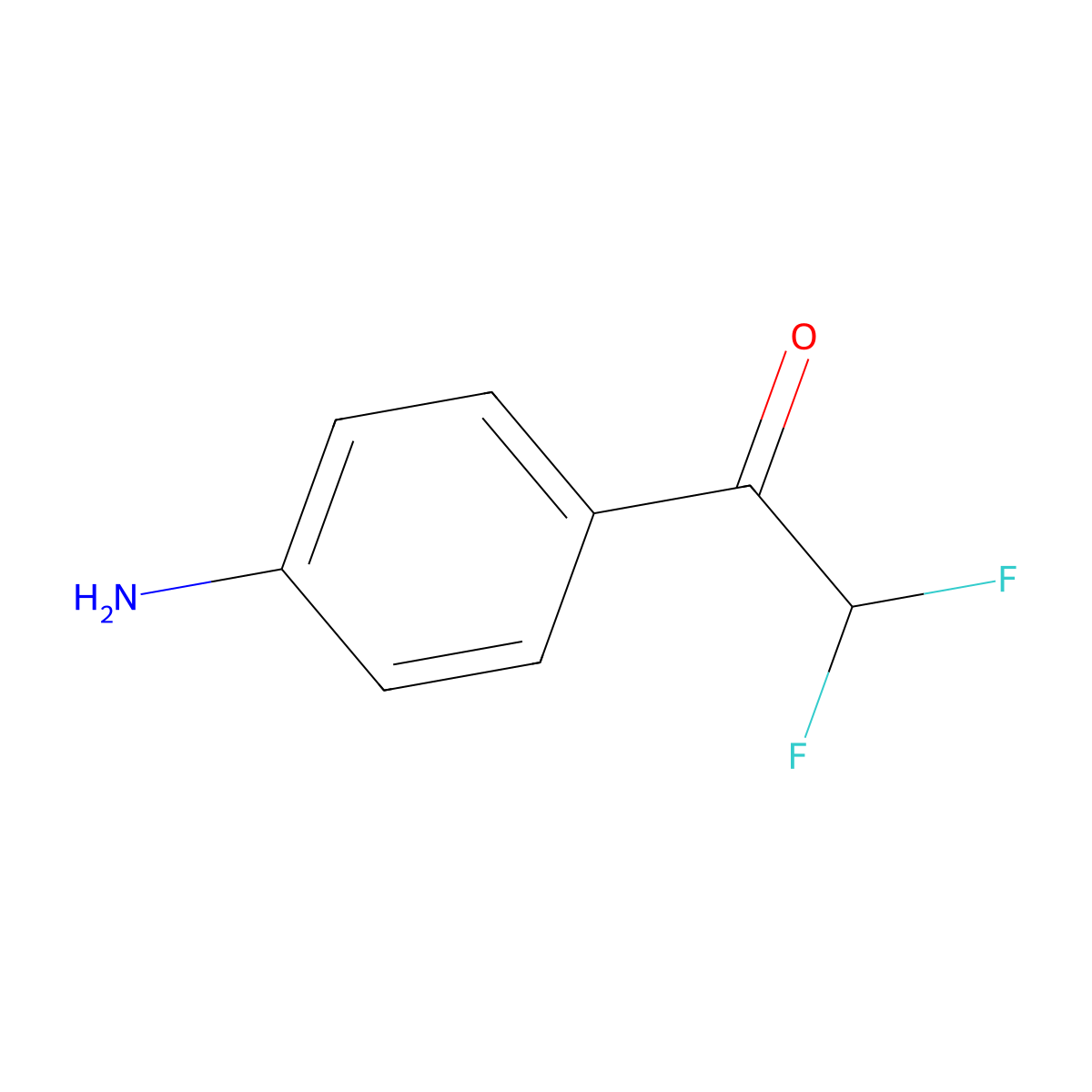 1-(4-Aminophenyl)-2,2-difluoroethan-1-one molecular structure, CAS 1393712-42-9