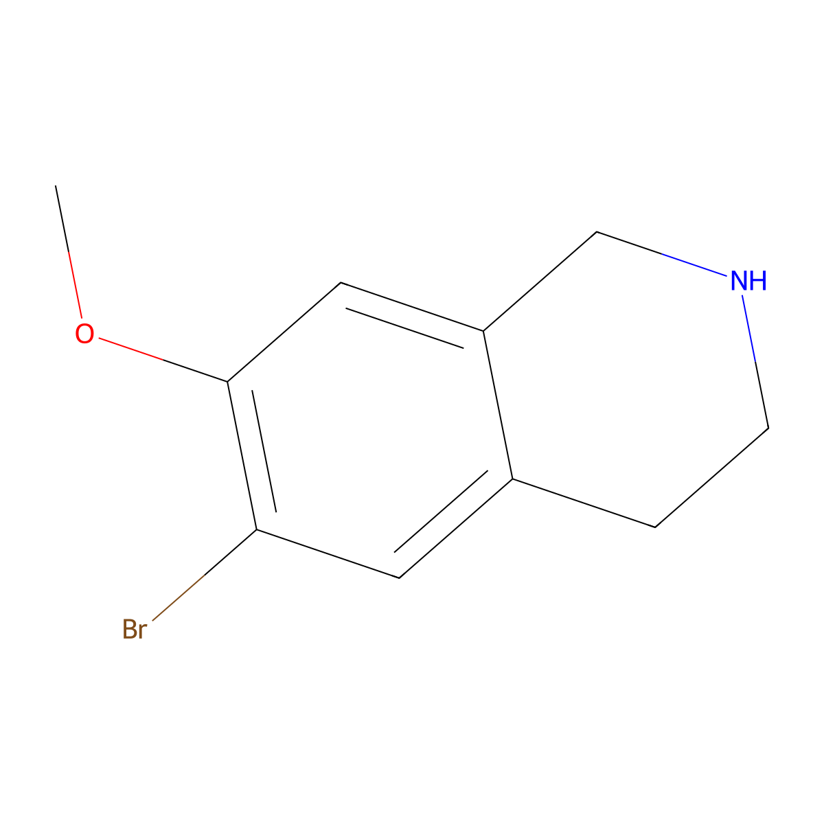 6-Bromo-7-methoxy-1,2,3,4-tetrahydroisoquinoline molecular structure, CAS 1393714-71-0