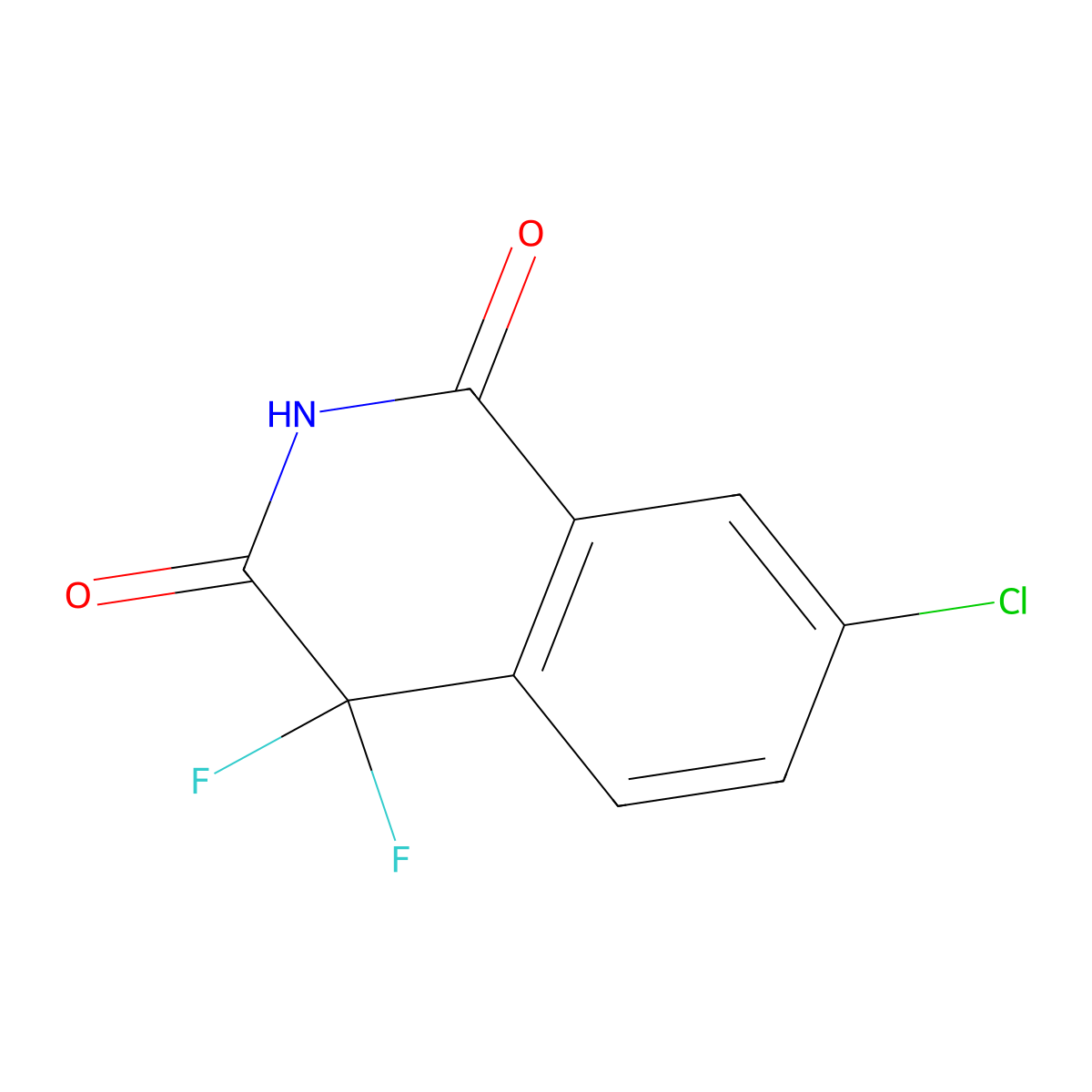7-Chloro-4,4-difluoroisoquinoline-1,3(2H,4H)-dione molecular structure, CAS 1393726-80-1