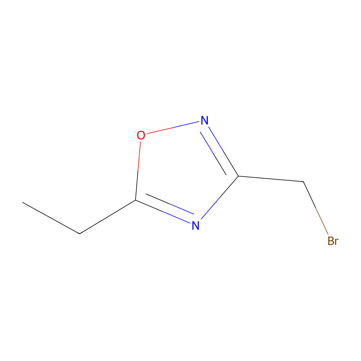 3-(Bromomethyl)-5-ethyl-1,2,4-oxadiazole molecular structure, CAS 1393728-47-6