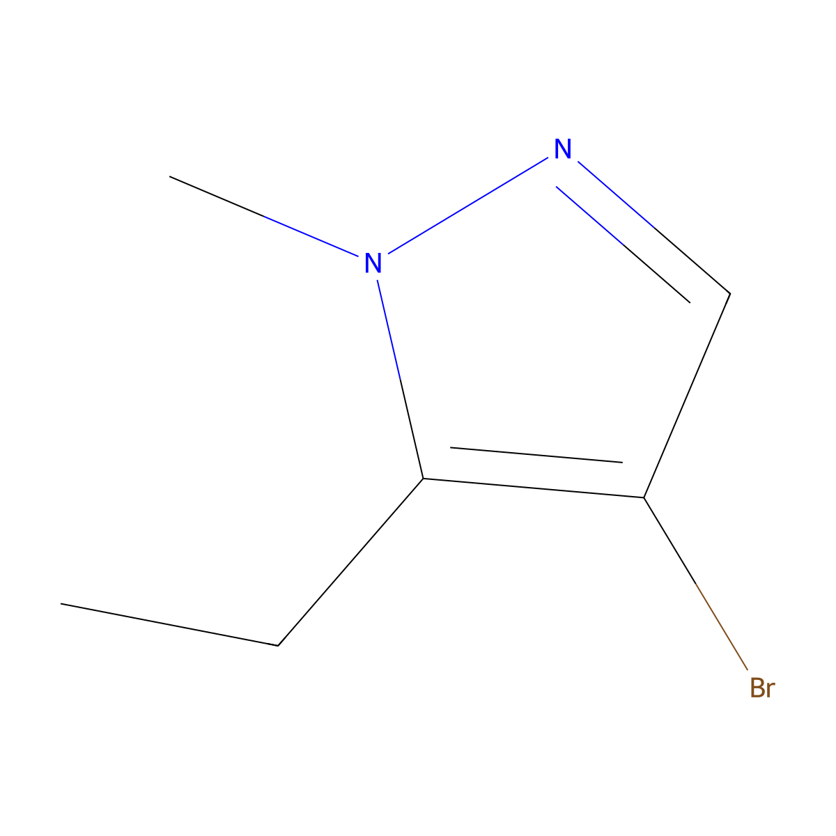 4-Bromo-5-Ethyl-1-Methyl-1H-Pyrazole molecular structure, CAS 1393728-48-7