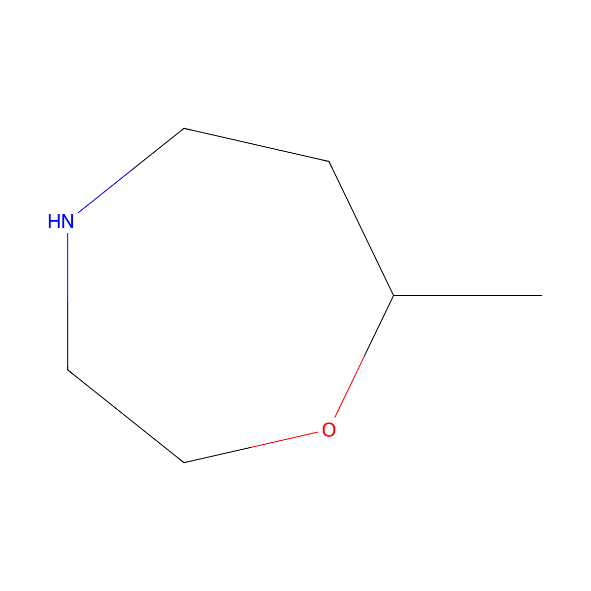 (R)-7-methyl-1,4-oxazepane molecular structure, CAS 1393733-33-9