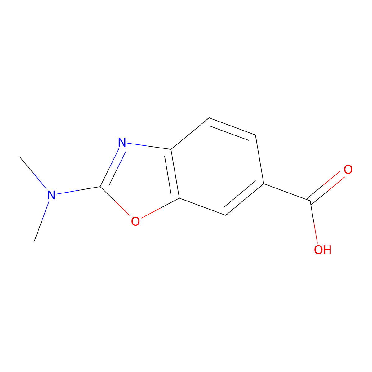 2-(Dimethylamino)-1,3-benzoxazole-6-carboxylic acid molecular structure, CAS 1393746-53-6