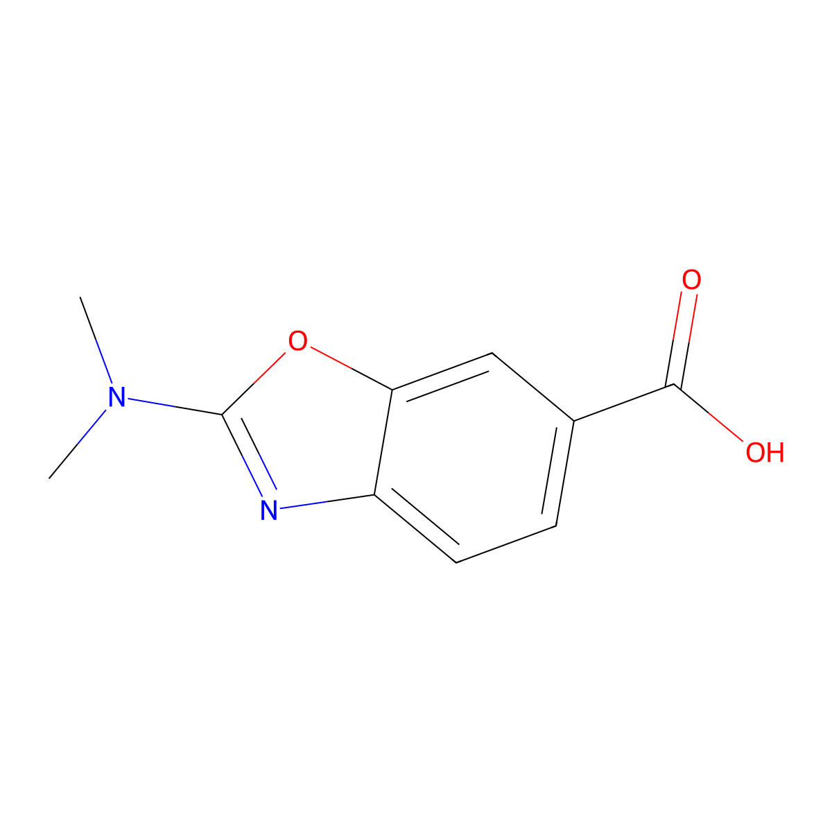 2-(Dimethylamino)-1,3-benzoxazole-6-carboxylic acid molecular structure, CAS 1393746-53-6