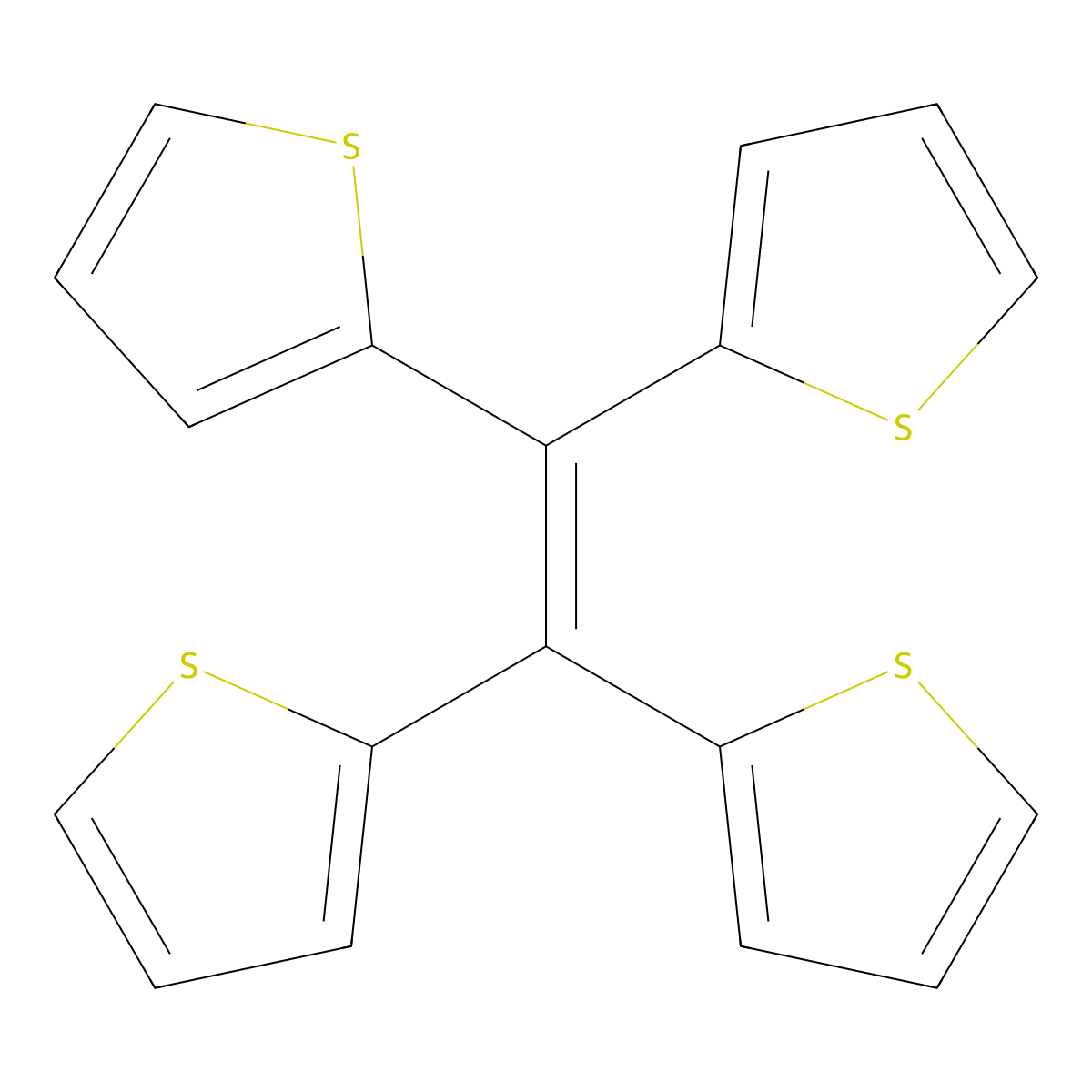 1,1,2,2-Tetra(thiophen-2-yl)ethene molecular structure, CAS 139376-06-0
