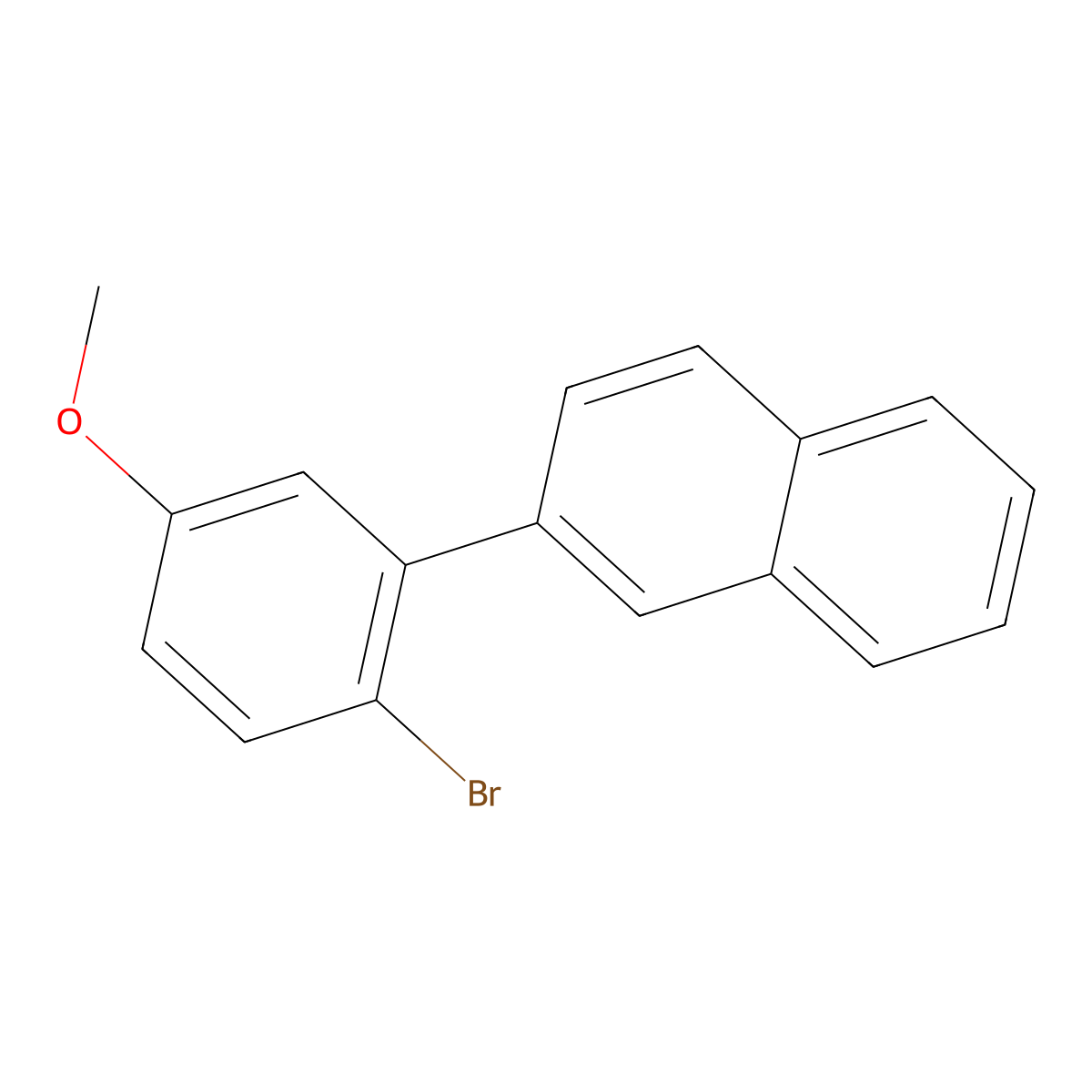 2-(2-Bromo-5-methoxyphenyl)naphthalene molecular structure, CAS 1393793-79-7