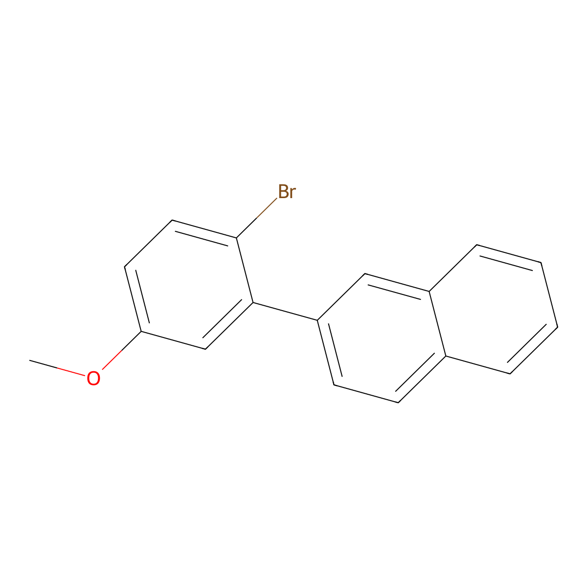 2-(2-Bromo-5-methoxyphenyl)naphthalene molecular structure, CAS 1393793-79-7
