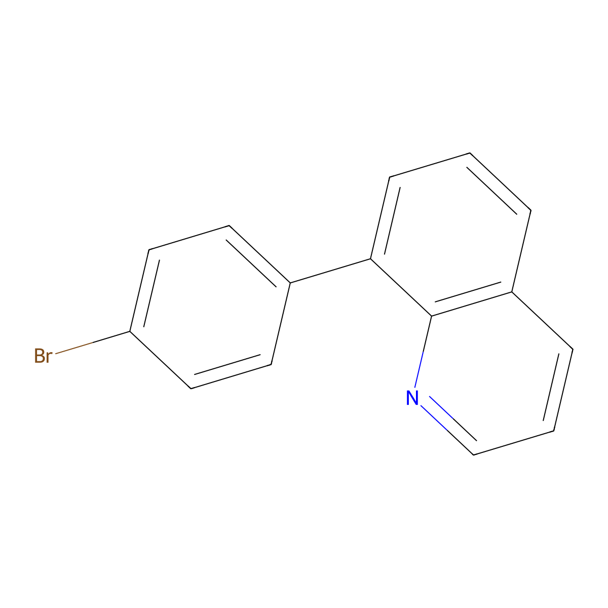8-(4-Bromophenyl)quinoline molecular structure, CAS 1393817-78-1