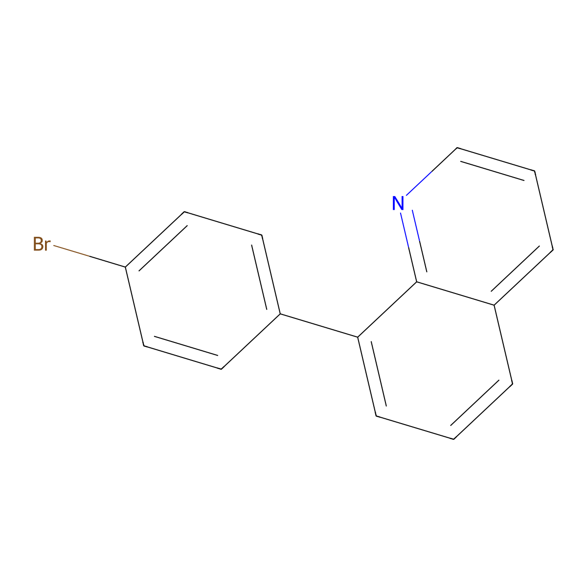 8-(4-Bromophenyl)quinoline molecular structure, CAS 1393817-78-1