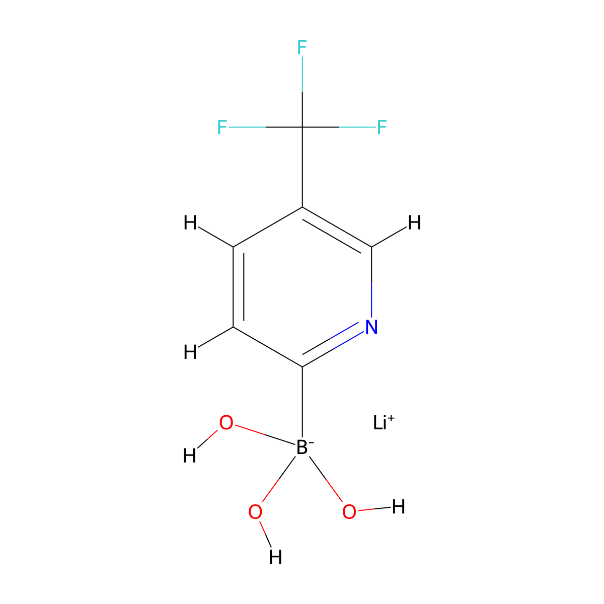 Lithium (5-(trifluoromethyl)pyridin-2-yl)trihydroxyborate molecular structure, CAS 1393822-86-0