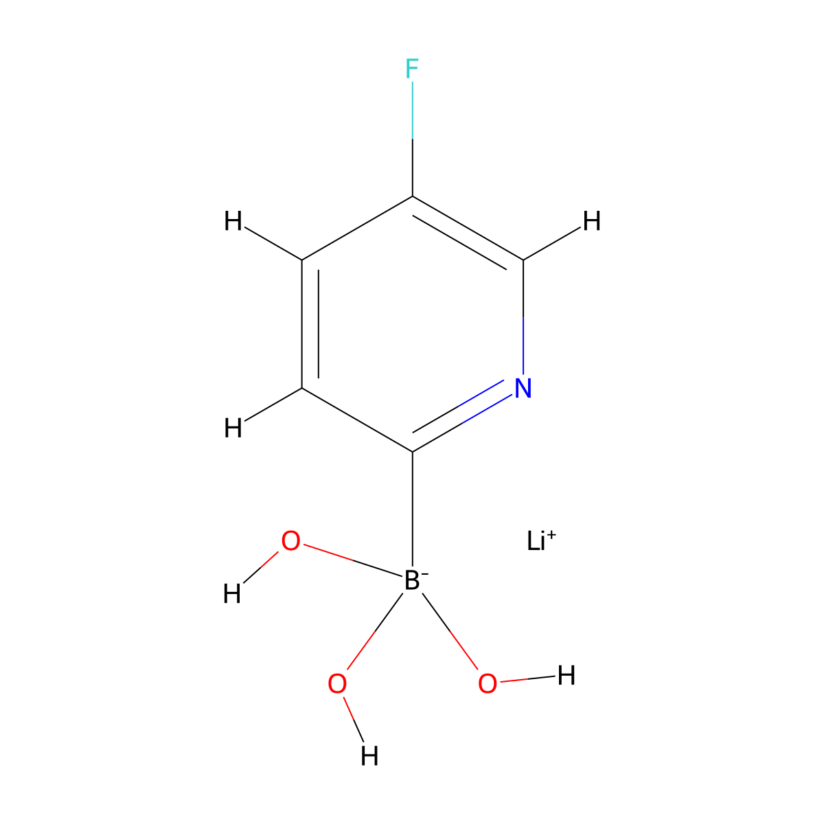 Lithium (5-fluoropyridin-2-YL)trihydroxyborate molecular structure, CAS 1393822-88-2