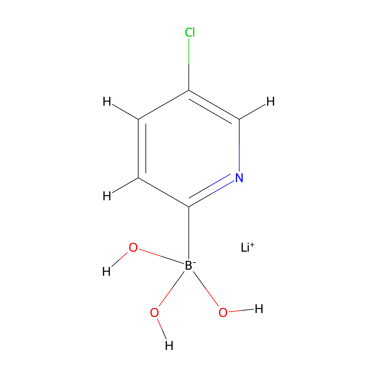 Lithium (5-chloropyridin-2-YL)trihydroxyborate molecular structure, CAS 1393822-89-3