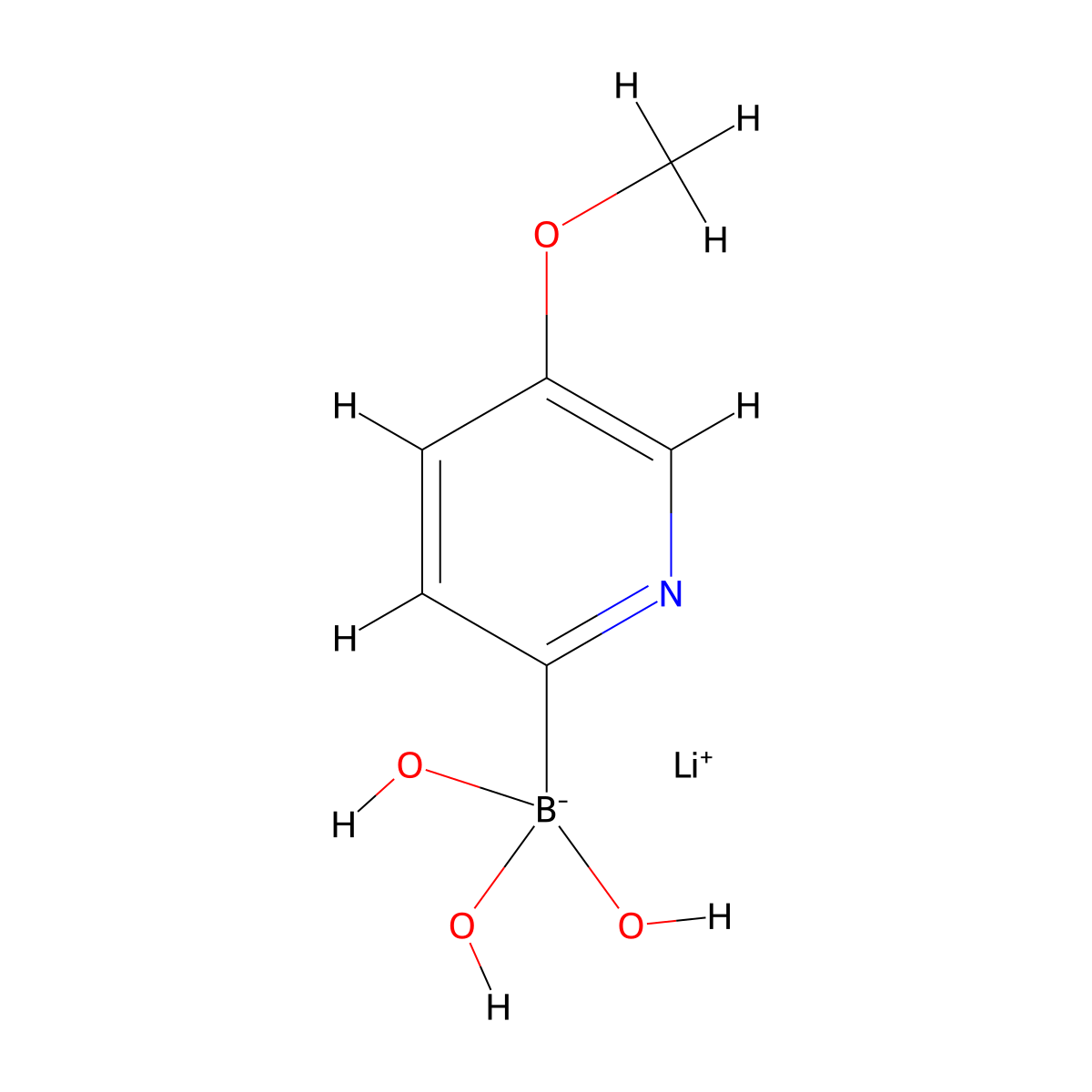 Lithium (5-methoxypyridin-2-YL)trihydroxyborate molecular structure, CAS 1393822-92-8