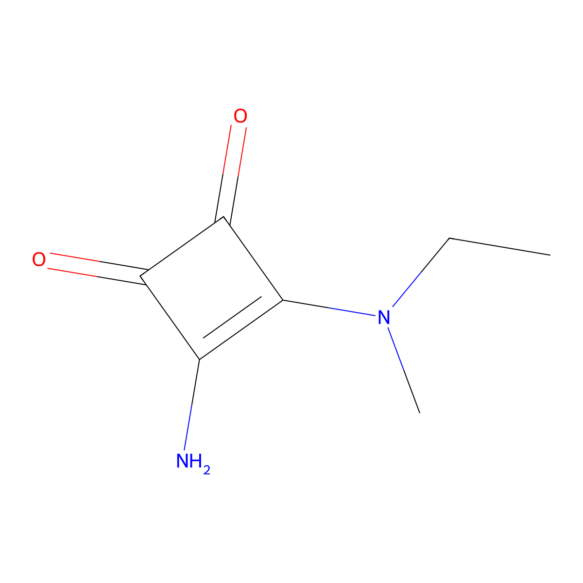 3-Amino-4-[ethyl(methyl)amino]cyclobut-3-ene-1,2-dione molecular structure, CAS 1393840-12-4