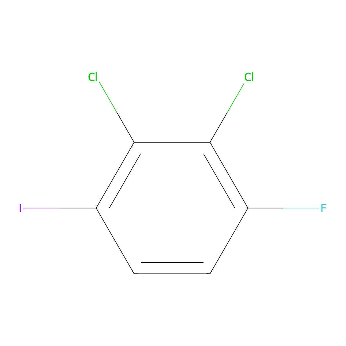 2,3-Dichloro-1-fluoro-4-iodobenzene molecular structure, CAS 1393843-50-9