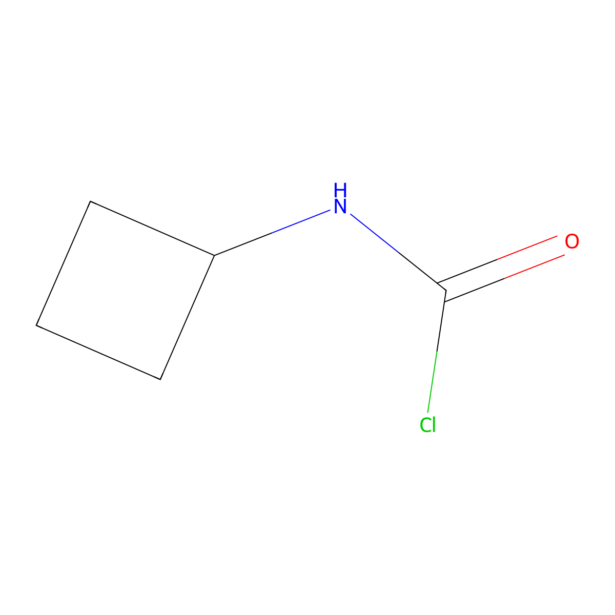 N-cyclobutylcarbamoyl chloride molecular structure, CAS 1393844-56-8