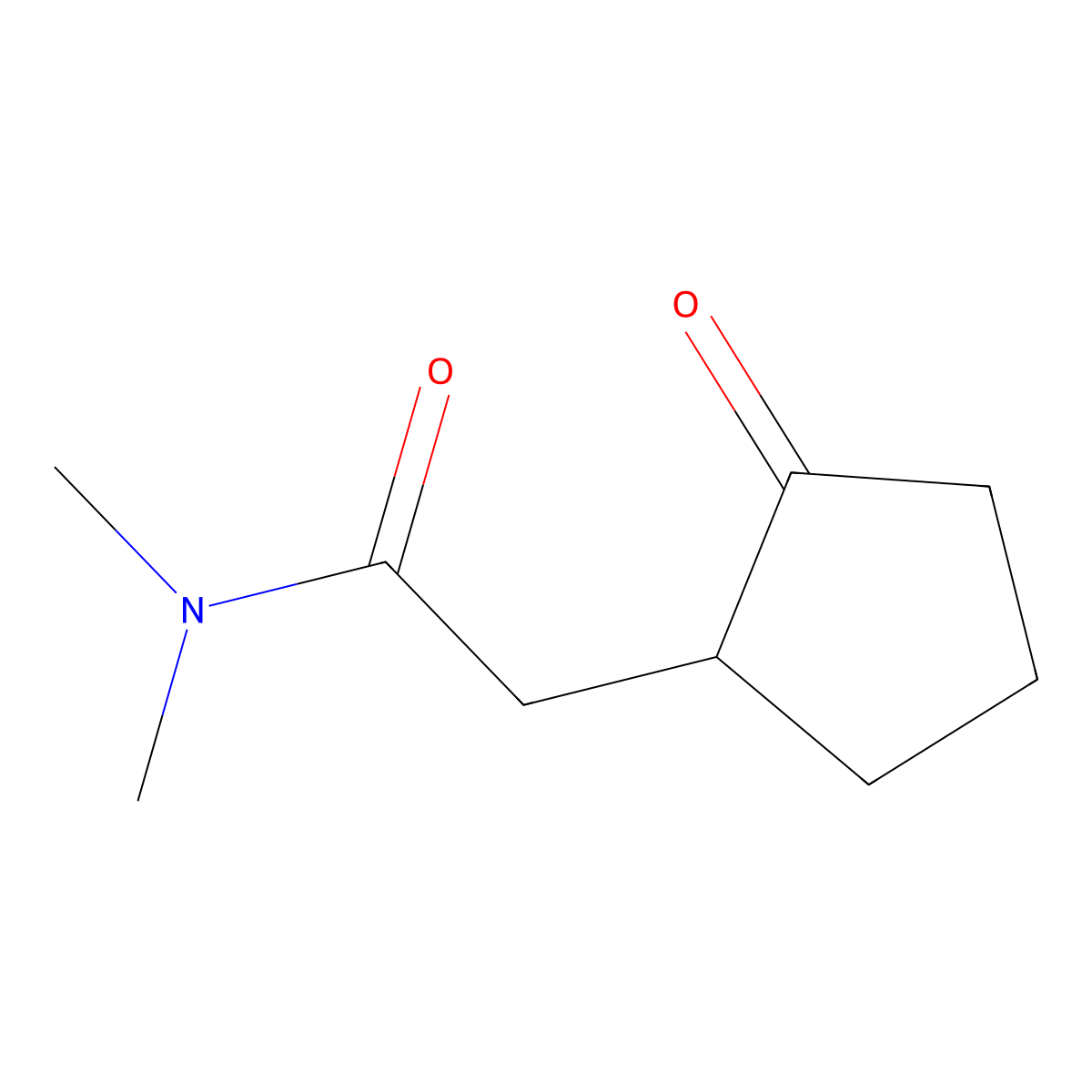 N,N-dimethyl-2-(2-oxocyclopentyl)acetamide molecular structure, CAS 1393845-62-9
