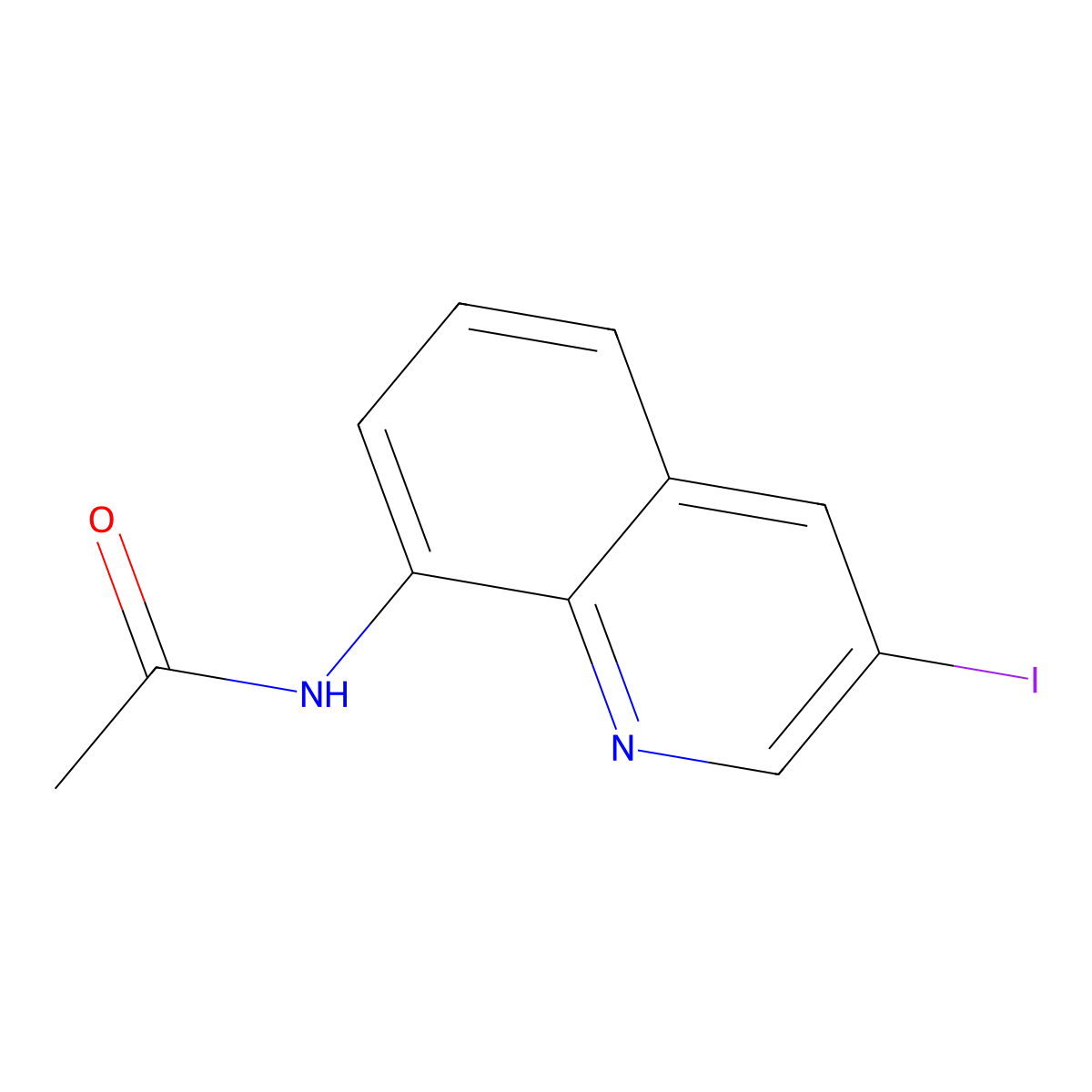 N-(3-iodoquinolin-8-yl)acetamide molecular structure, CAS 1393845-70-9