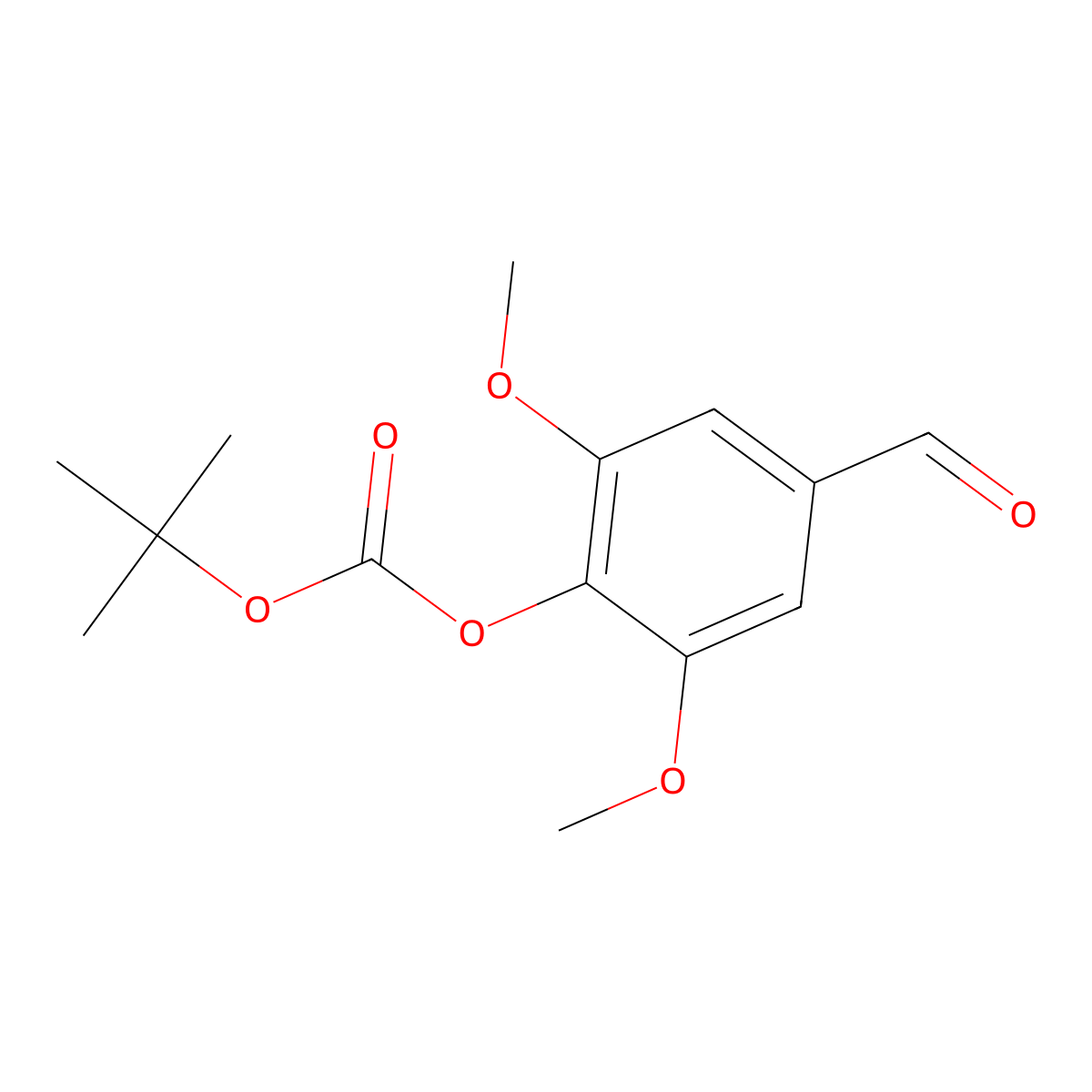 Tert-butyl 4-formyl-2,6-dimethoxyphenyl carbonate molecular structure, CAS 1393845-71-0