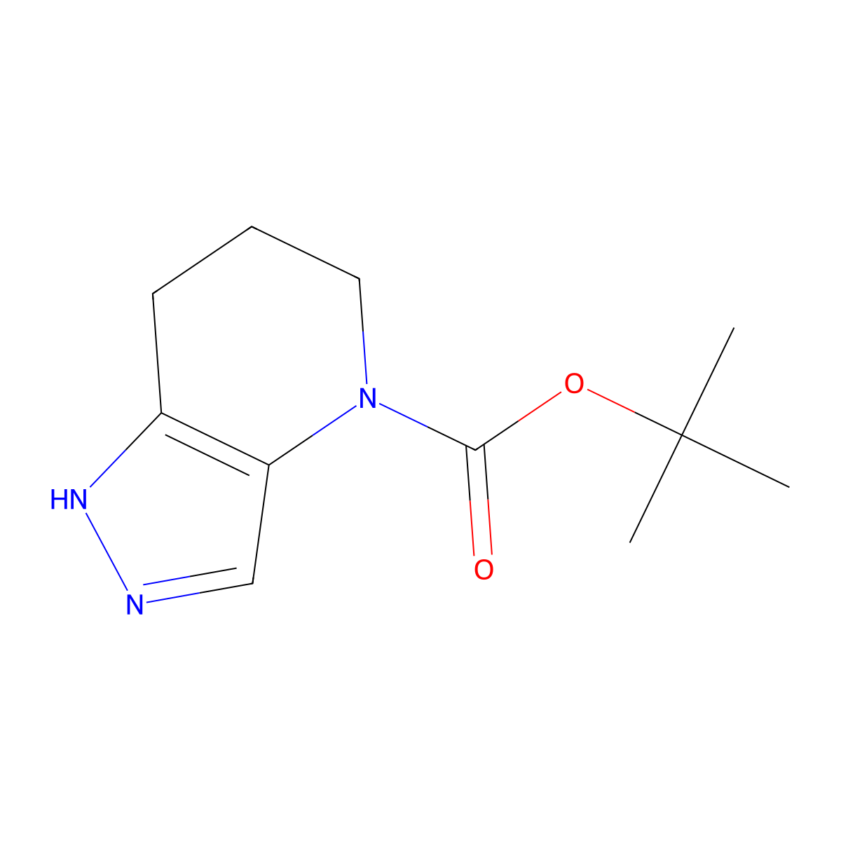 tert-butyl 2H,4H,5H,6H,7H-pyrazolo[4,3-b]pyridine-4-carboxylate molecular structure, CAS 1393845-78-7