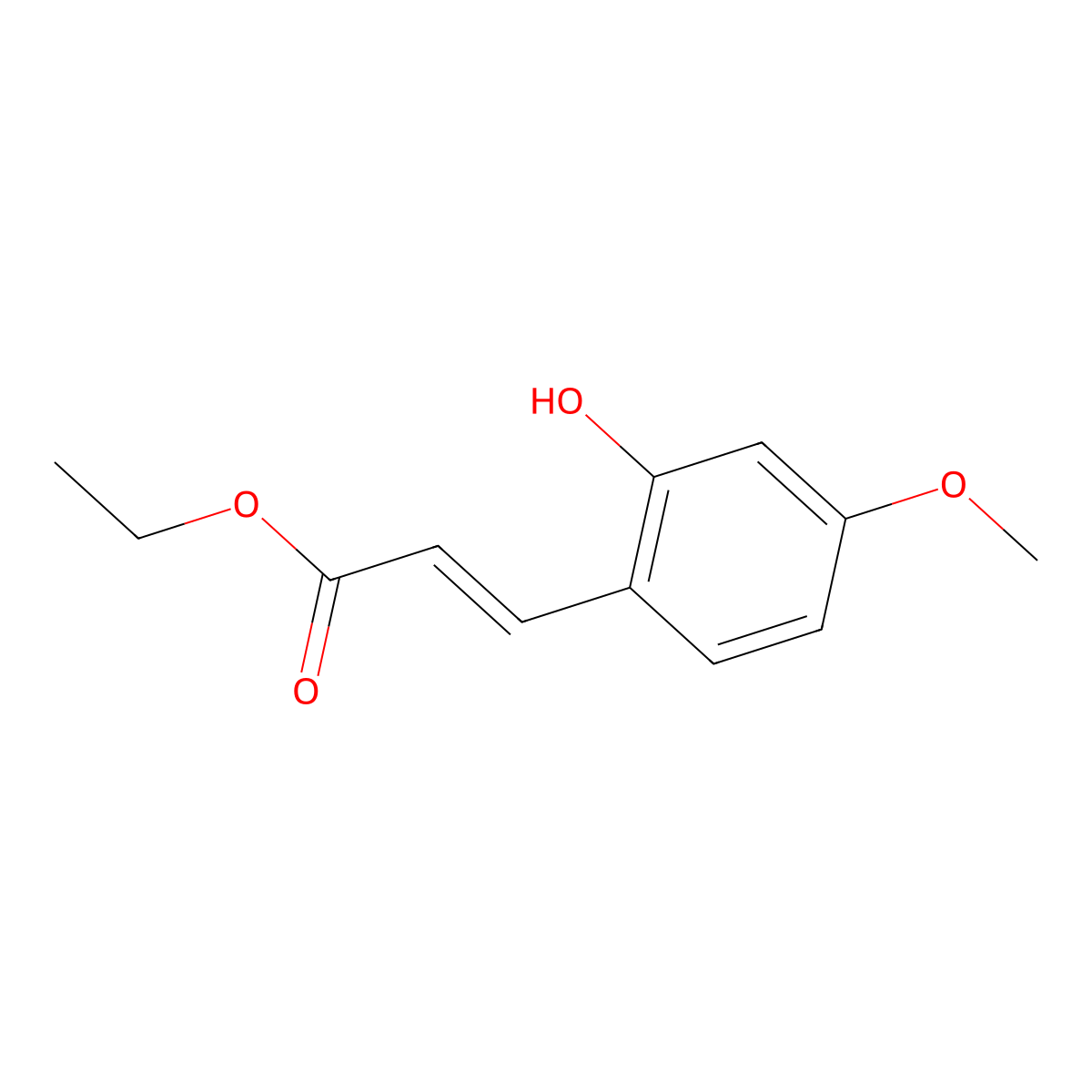 Ethyl (E)-3-(2-Hydroxy-4-methoxyphenyl)acrylate molecular structure, CAS 139386-27-9