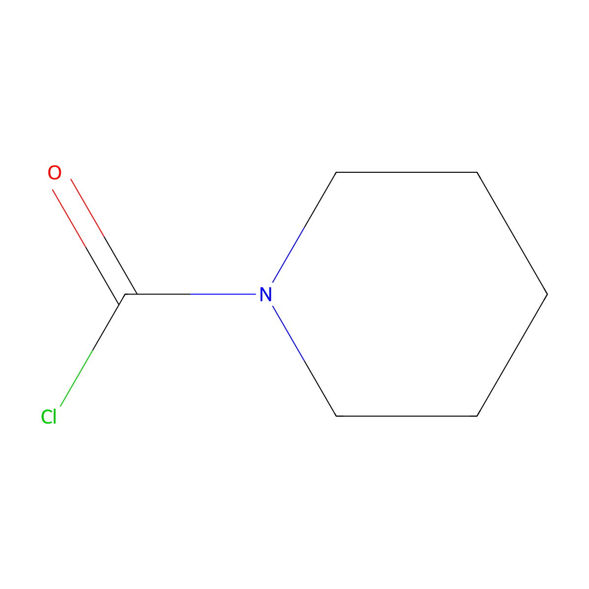 1-Piperidinecarbonyl chloride molecular structure, CAS 13939-69-0