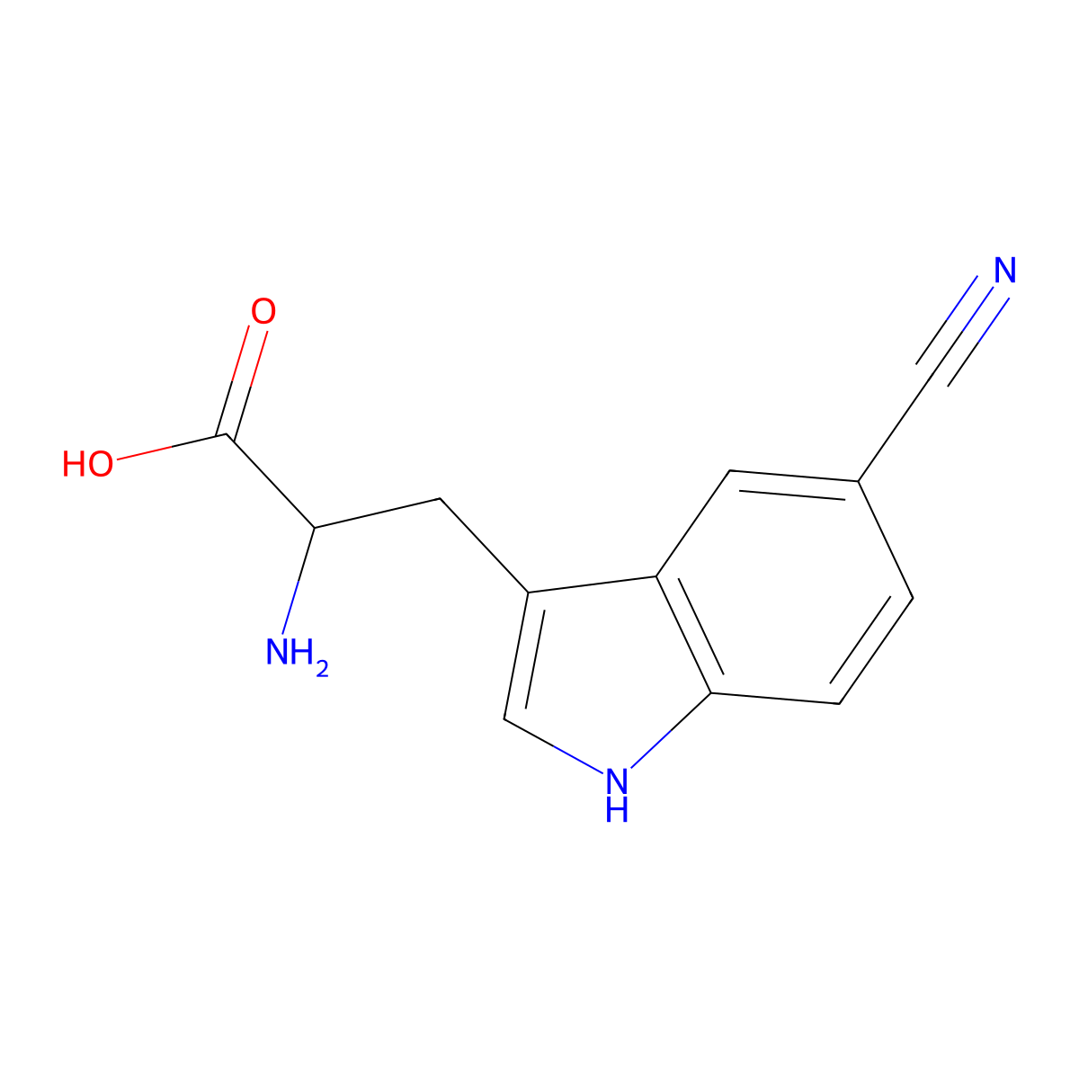 5-Cyano-DL-tryptophan molecular structure, CAS 139393-02-5