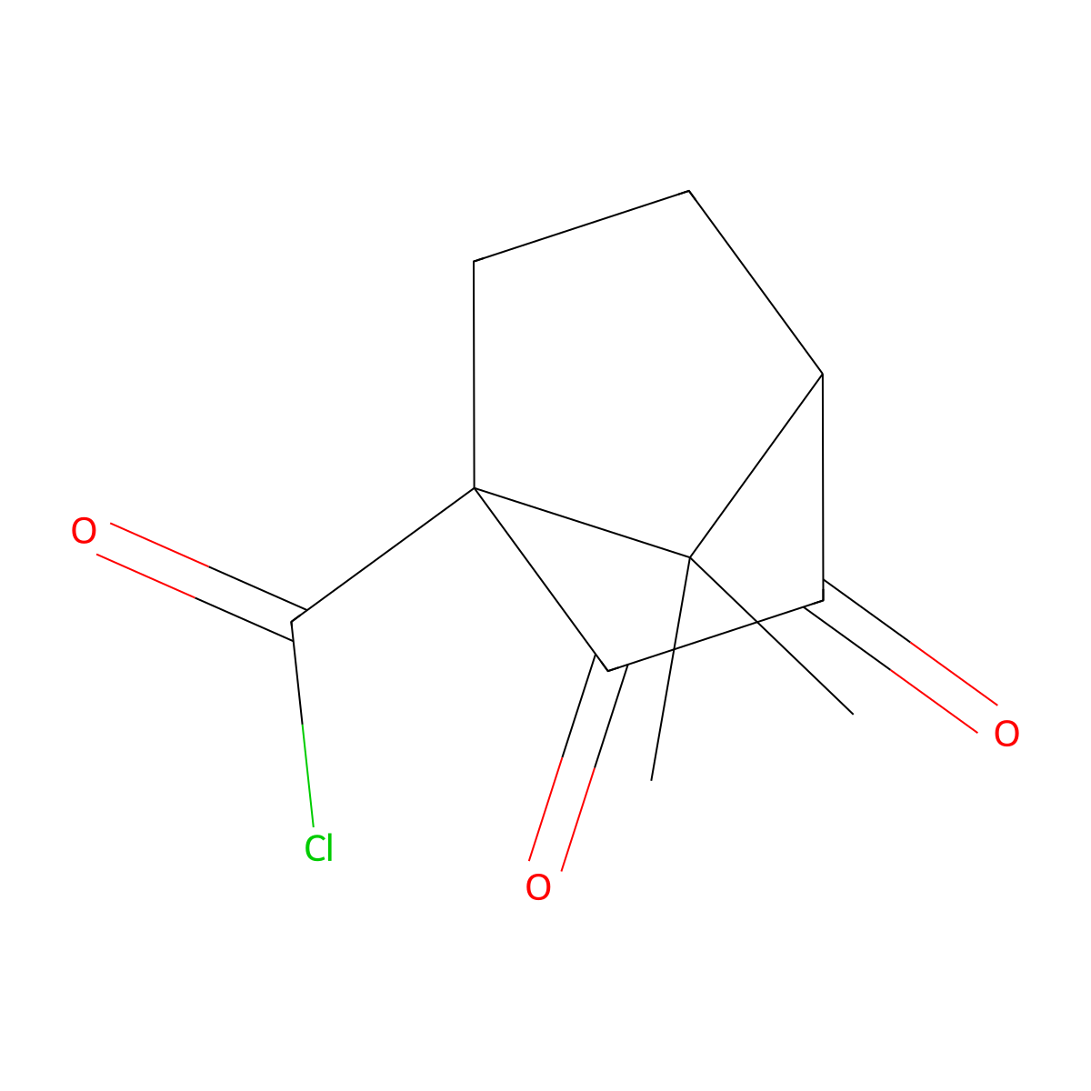 7,7-Dimethyl-2,3-dioxobicyclo[2.2.1]heptane-1-carbonyl chloride molecular structure, CAS 139399-01-2