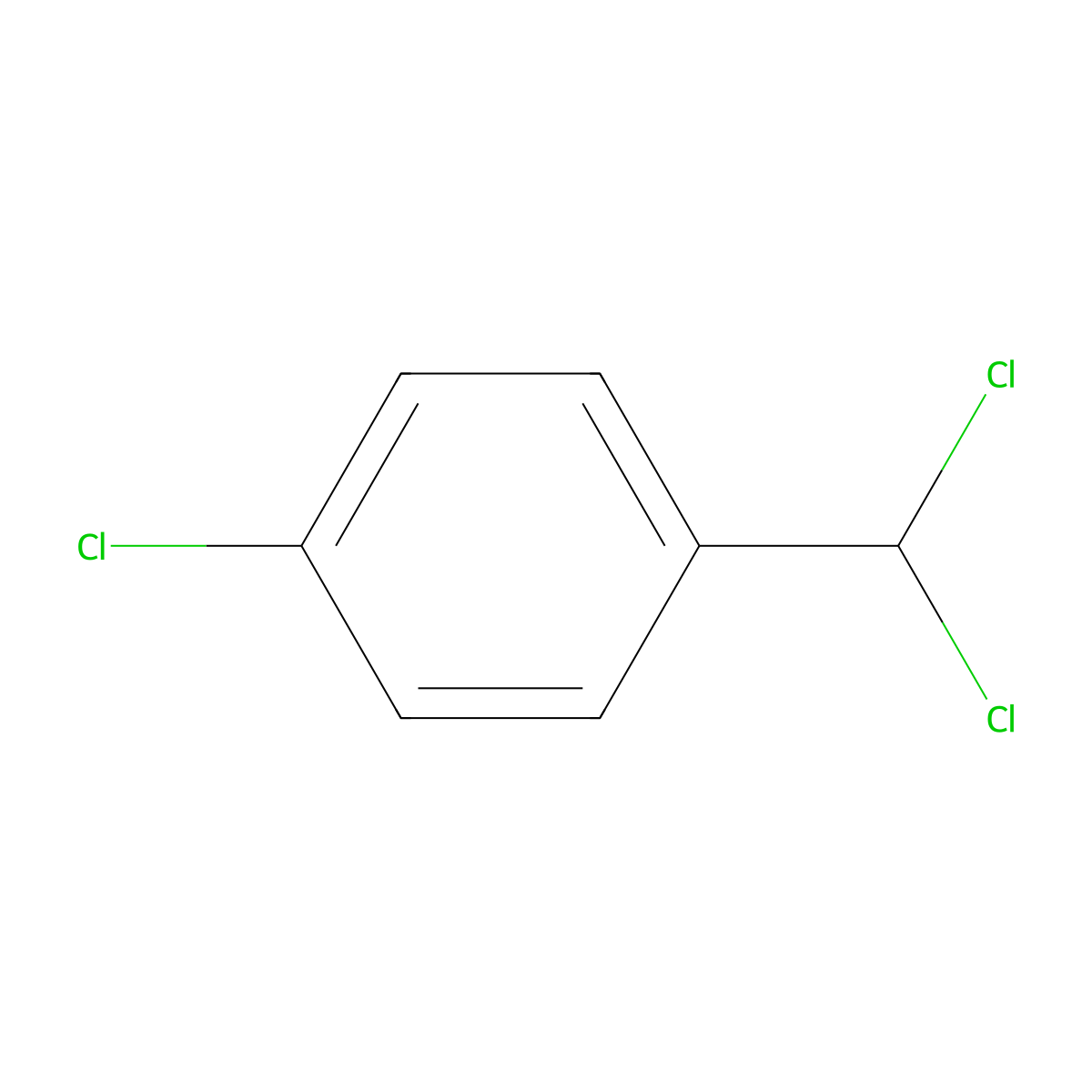 4-Chlorobenzal chloride molecular structure, CAS 13940-94-8