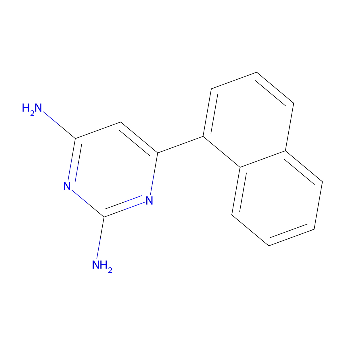 6-(Naphthalen-1-yl)pyrimidine-2,4-diamine molecular structure, CAS 139400-79-6
