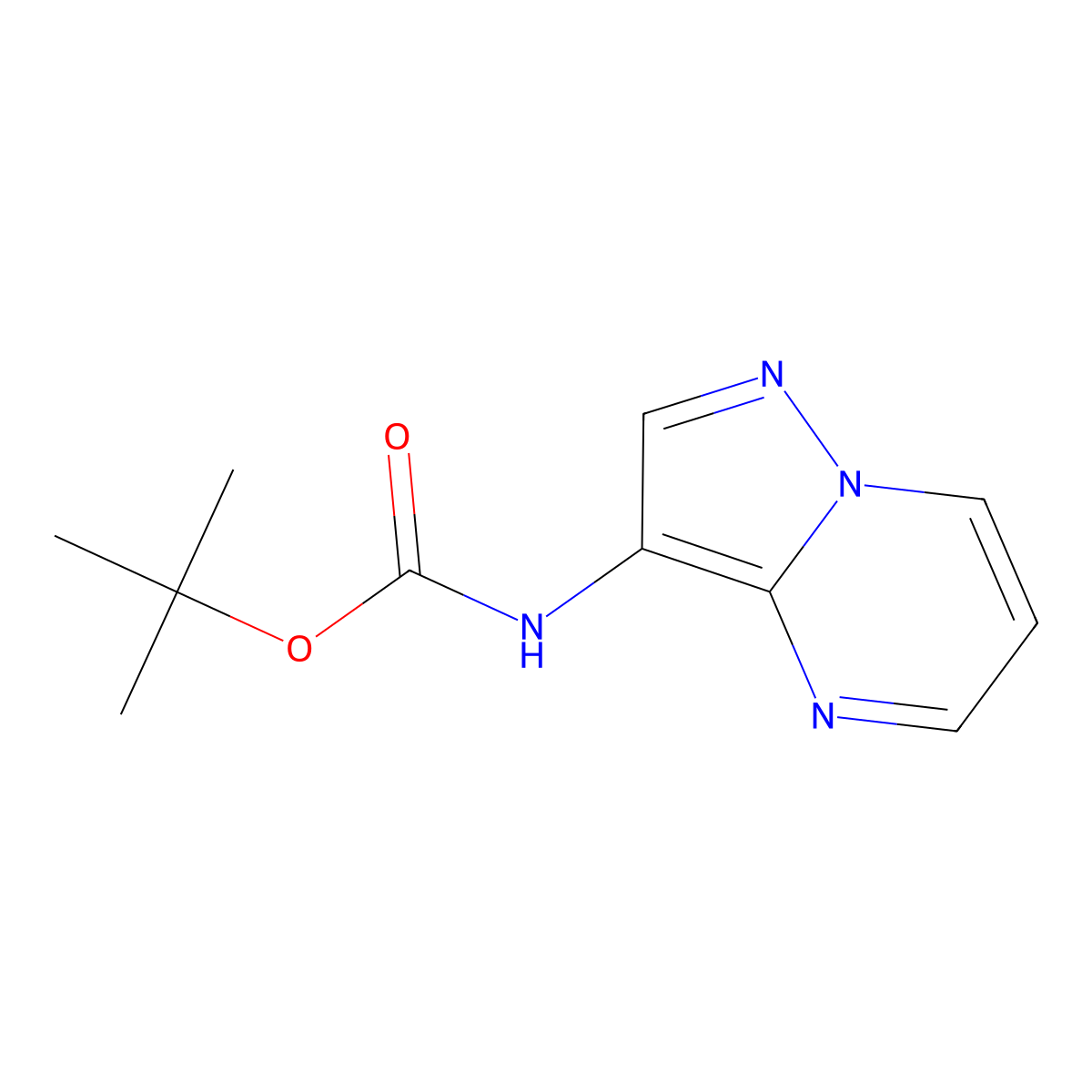 tert-Butyl pyrazolo[1,5-a]pyrimidin-3-ylcarbamate molecular structure, CAS 1394003-66-7
