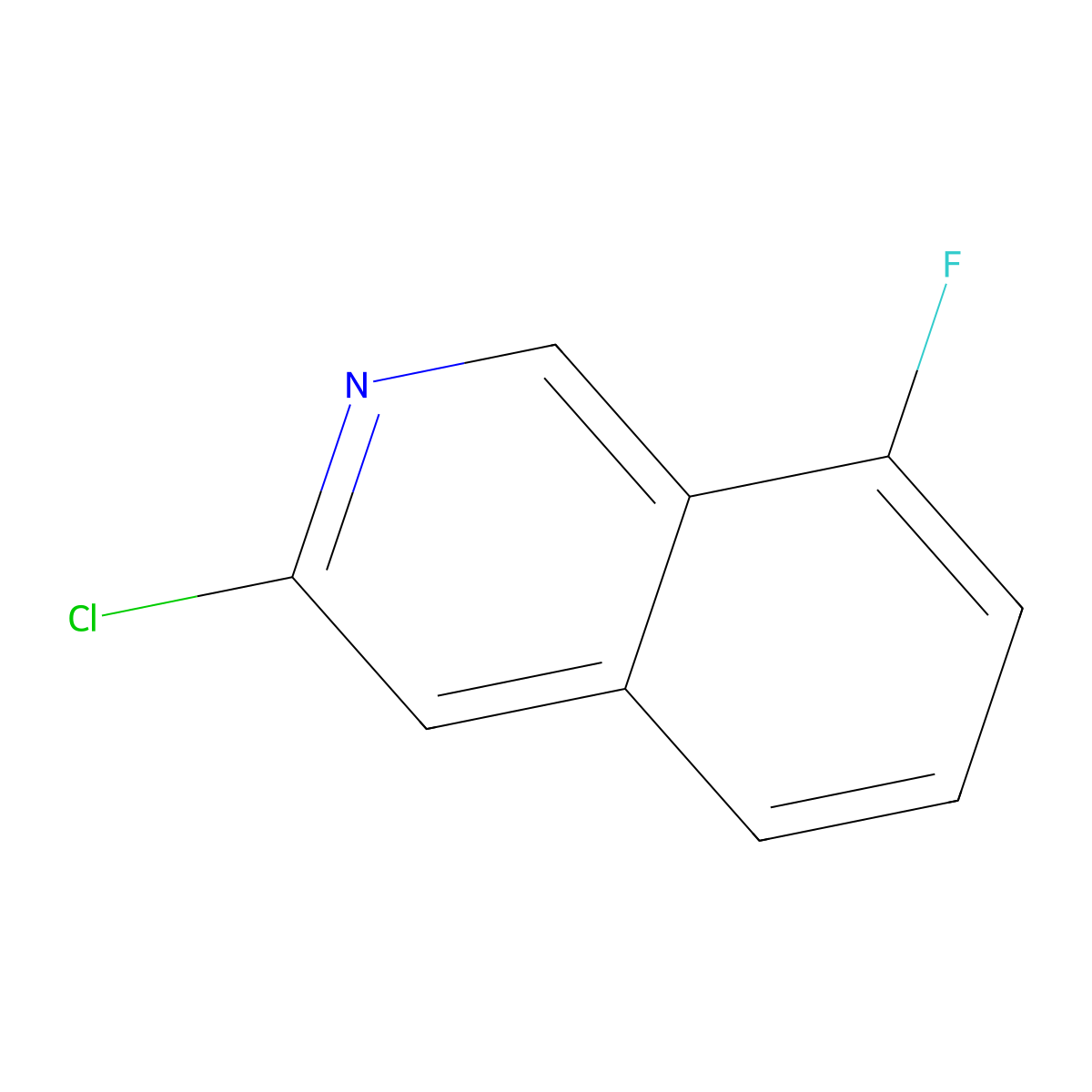 3-Chloro-8-fluoroisoquinoline molecular structure, CAS 1394003-78-1