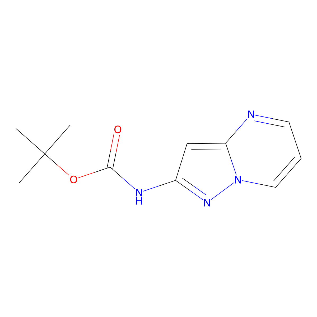 Tert-butyl pyrazolo[1,5-A]pyrimidin-2-ylcarbamate molecular structure, CAS 1394003-94-1