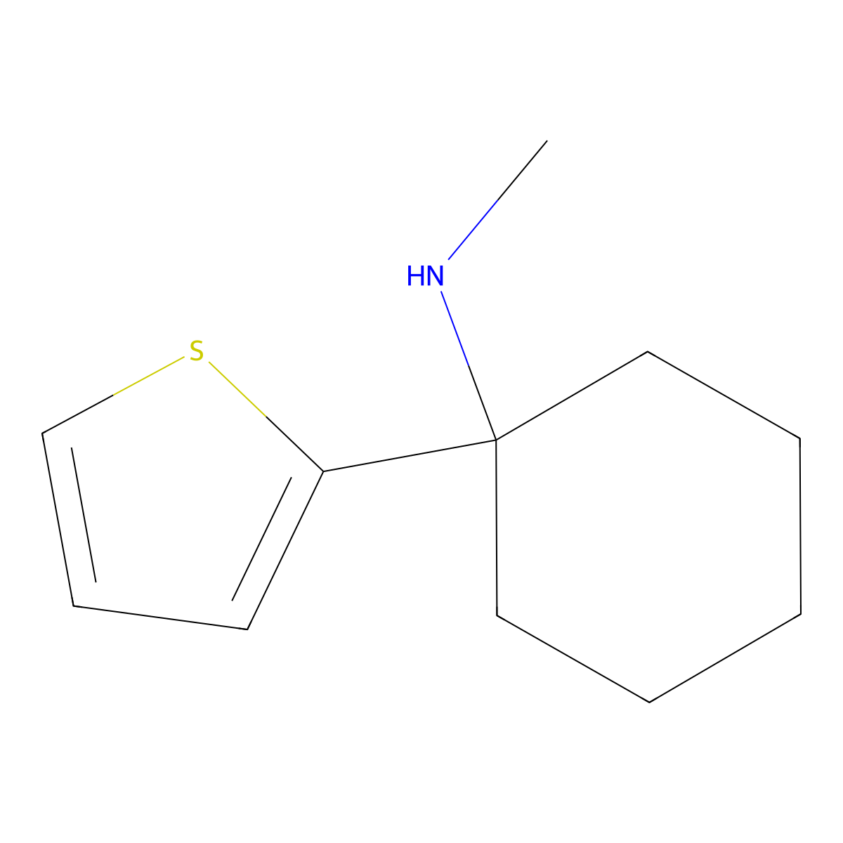 N-Methyl-1-(2-thienyl)cyclohexanamine molecular structure, CAS 139401-07-3