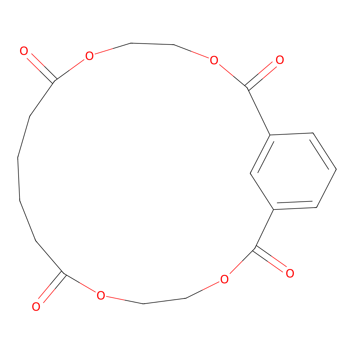 3,6,13,16-Tetraoxa-bicyclo[16.3.1]docosa-1(21),18(22),19-triene-2,7,12,17-tetraone molecular structure, CAS 1394013-65-0