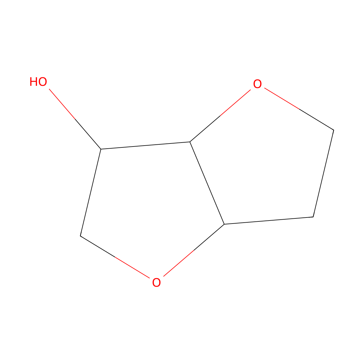 (3R,3AR,6aR)-hexahydrofuro[3,2-b]furan-3-ol molecular structure, CAS 139402-85-0