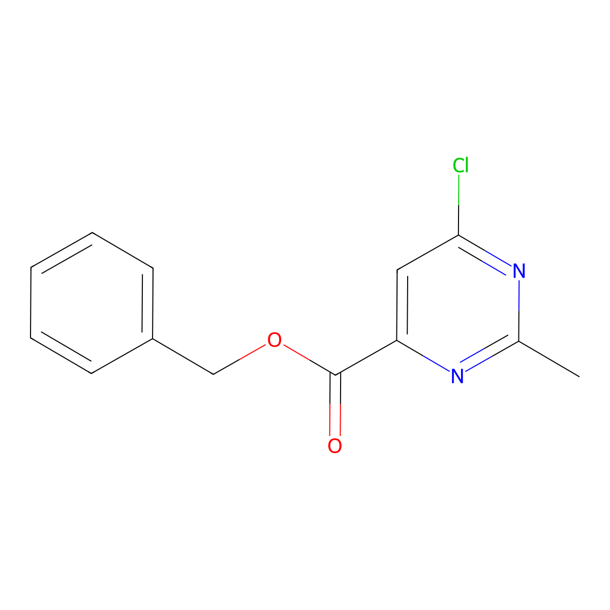 Benzyl 6-chloro-2-methylpyrimidine-4-carboxylate molecular structure, CAS 1394021-09-0