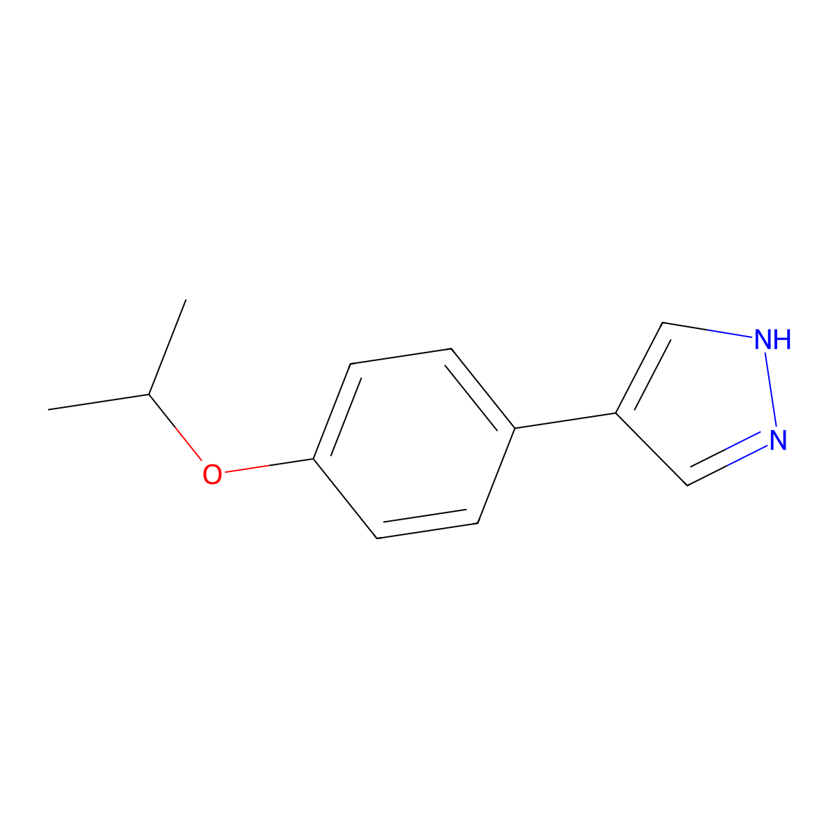 4-(4-Isopropoxyphenyl)-1H-pyrazole molecular structure, CAS 1394021-11-4