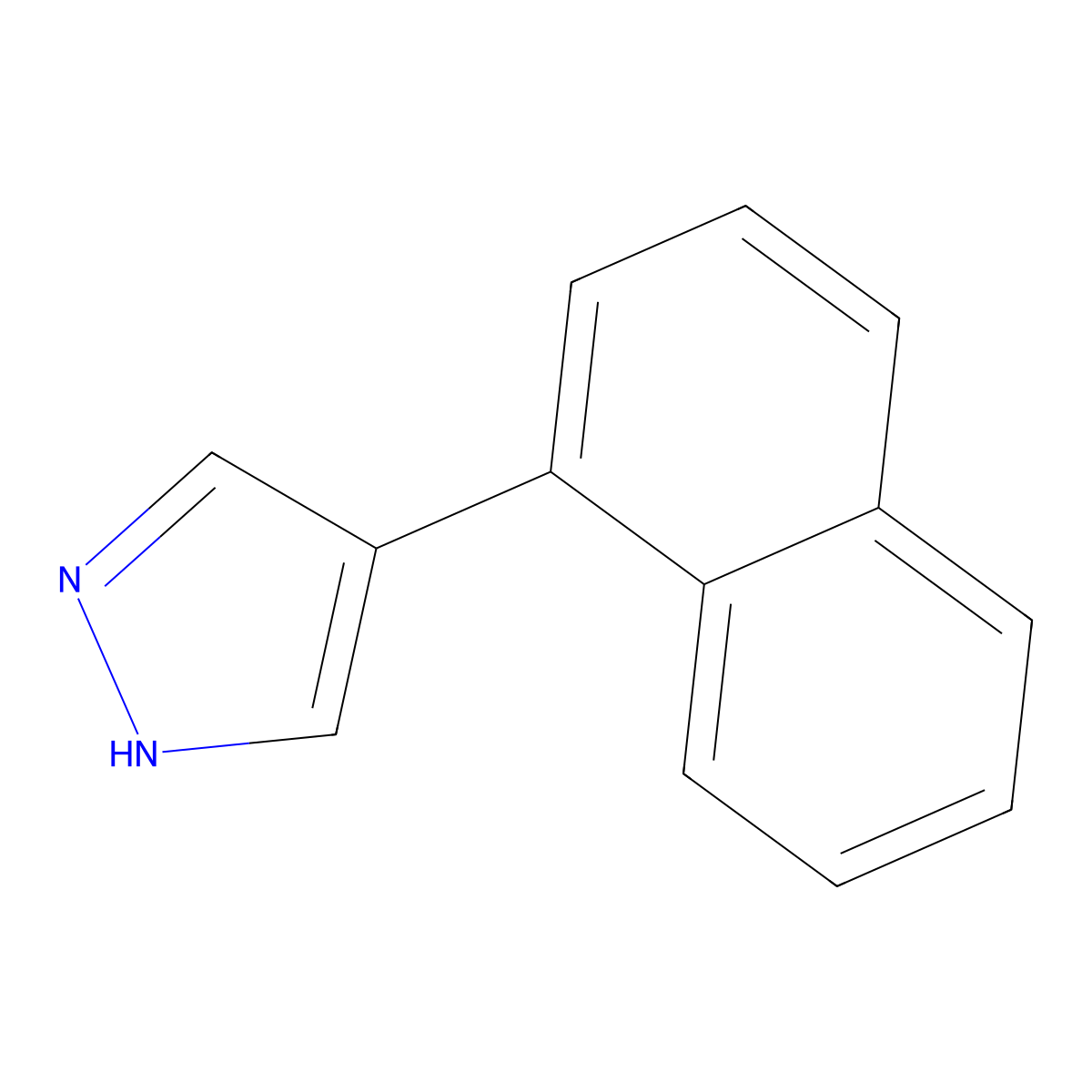 4-(Naphthalen-1-yl)-1H-pyrazole molecular structure, CAS 1394021-14-7