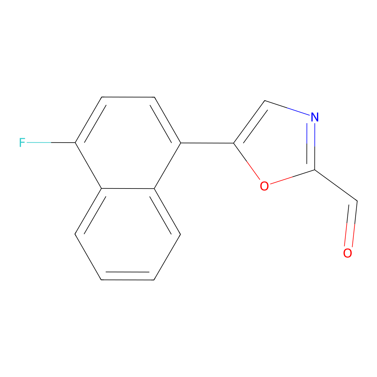 5-(4-Fluoronaphthalen-1-yl)oxazole-2-carbaldehyde molecular structure, CAS 1394021-38-5