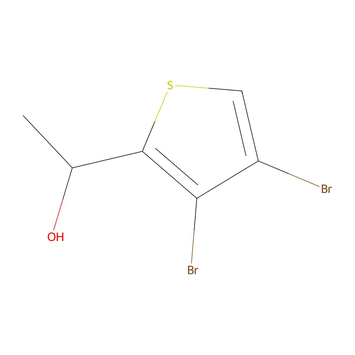 1-(3,4-Dibromothiophen-2-yl)ethanol molecular structure, CAS 1394021-42-1
