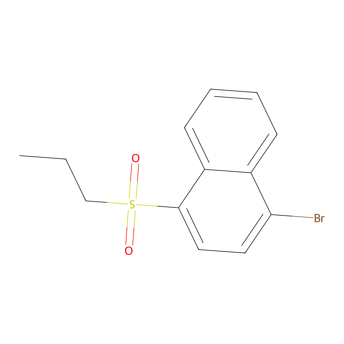 1-Bromo-4-(propylsulfonyl)naphthalene molecular structure, CAS 1394021-61-4