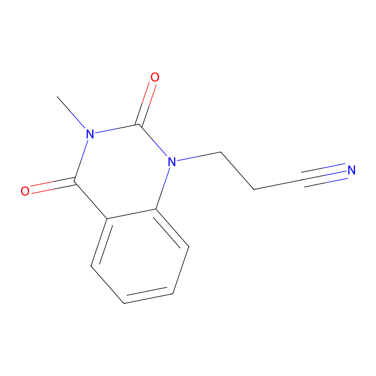 3-(3-Methyl-2,4-dioxo-3,4-dihydroquinazolin-1(2H)-yl)propanenitrile molecular structure, CAS 1394021-63-6