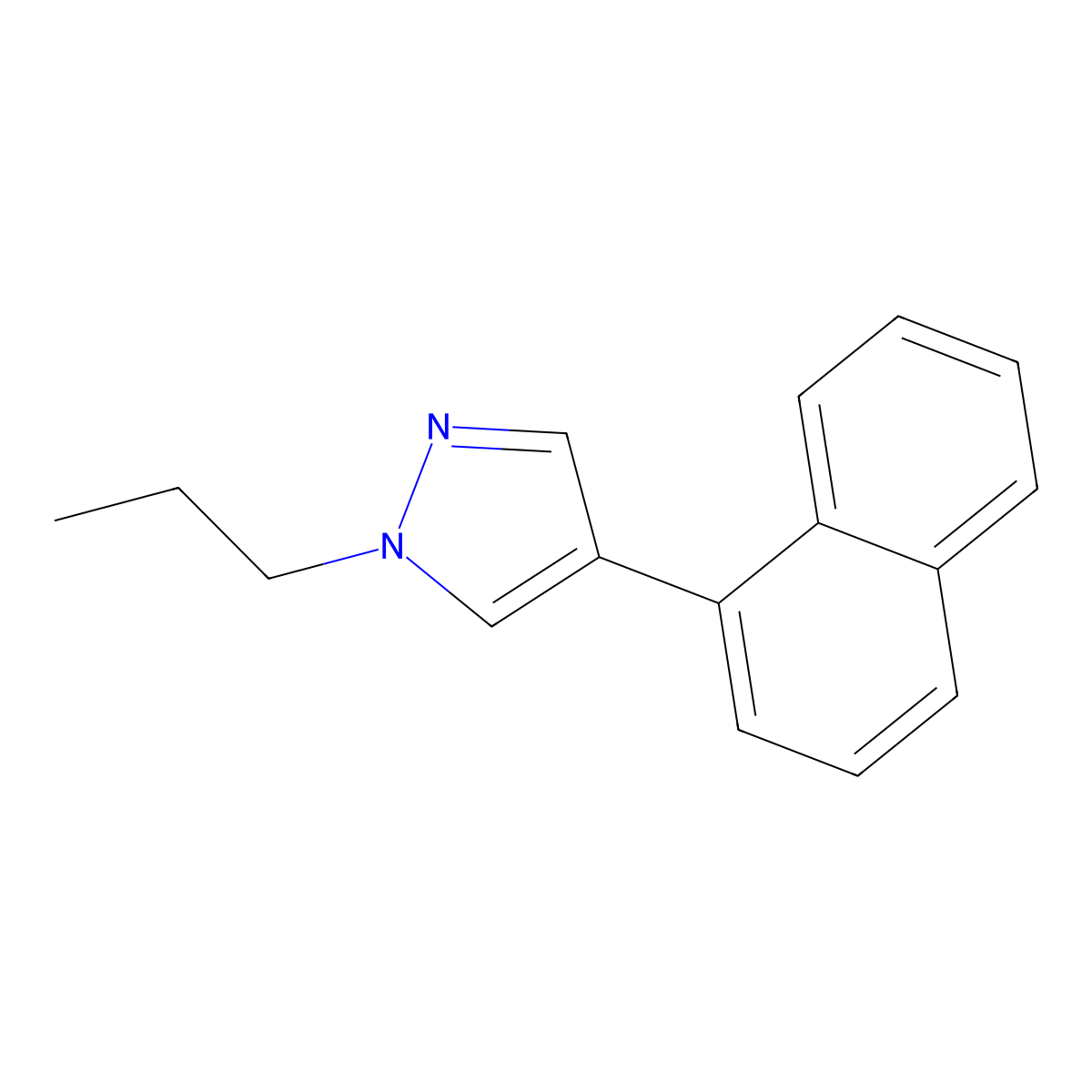4-(Naphthalen-1-yl)-1-propyl-1H-pyrazole molecular structure, CAS 1394021-67-0