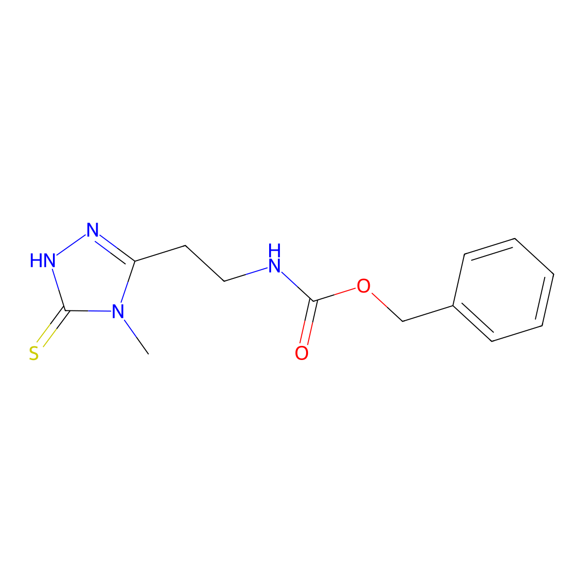 Benzyl (2-(5-mercapto-4-methyl-4H-1,2,4-triazol-3-yl)ethyl)carbamate molecular structure, CAS 1394022-31-1
