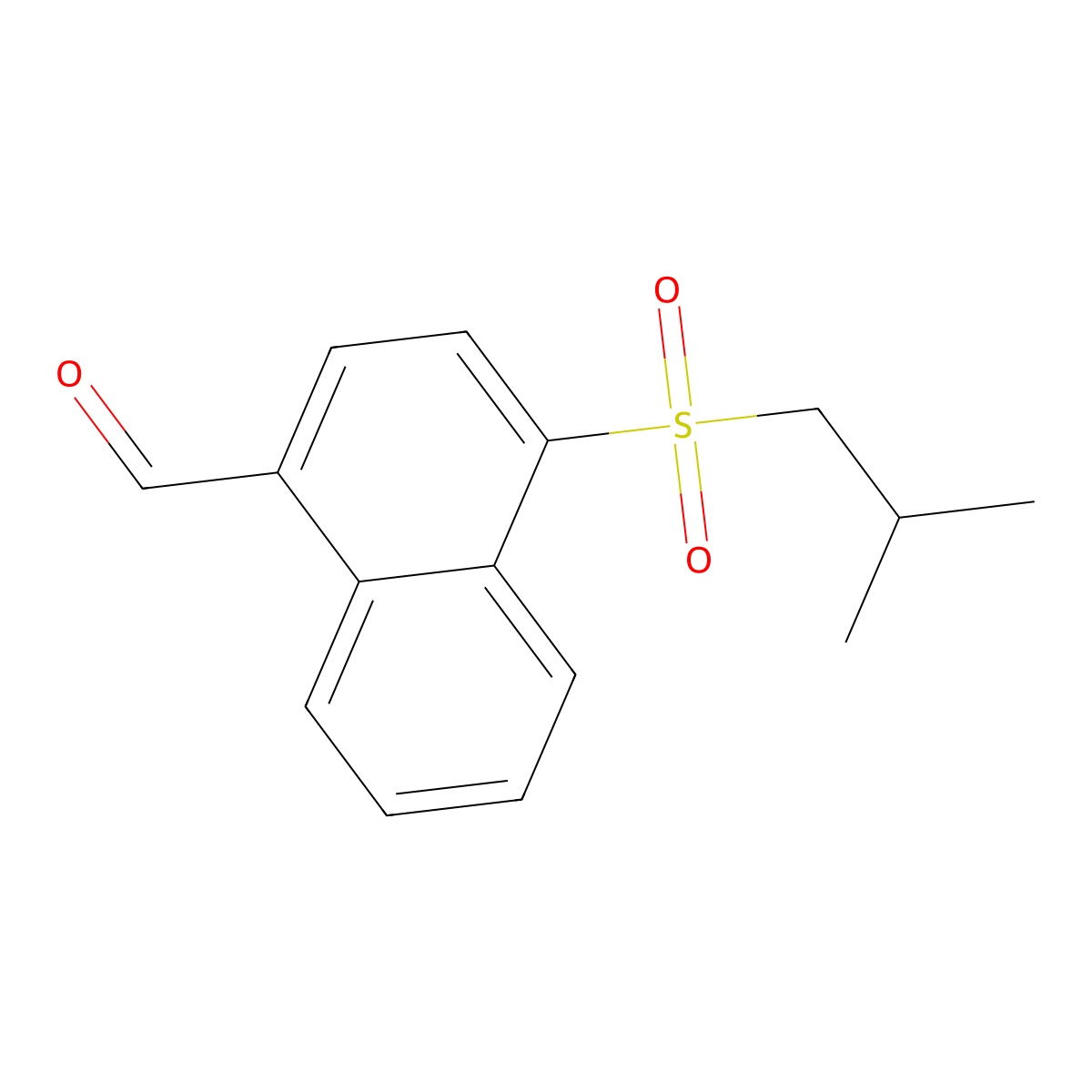 4-(Isobutylsulfonyl)-1-naphthaldehyde molecular structure, CAS 1394022-44-6