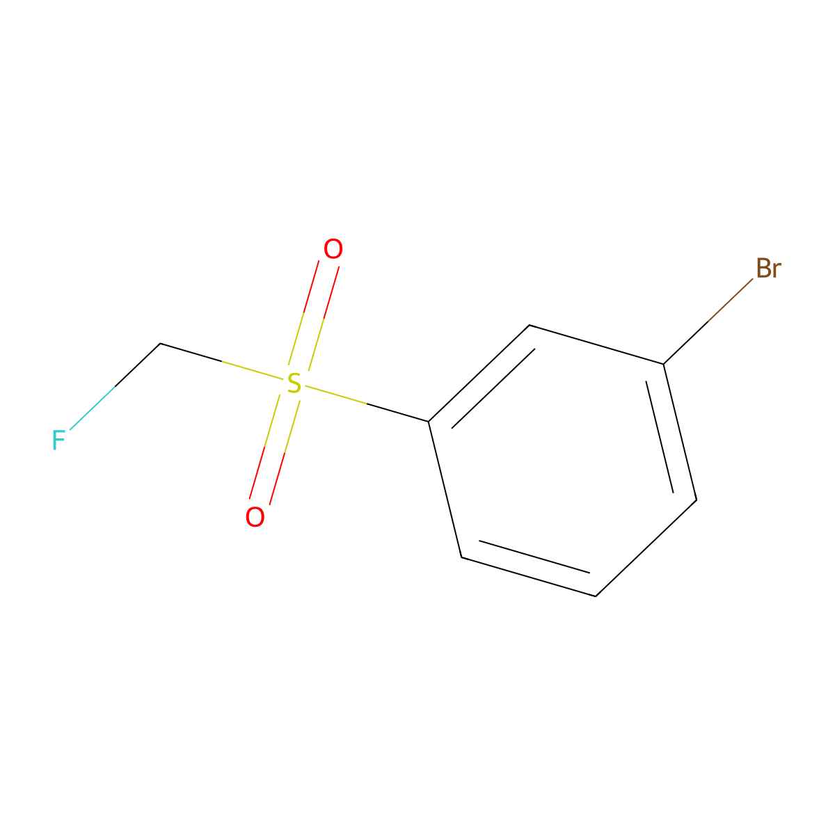 1-Bromo-3-fluoromethanesulfonylbenzene molecular structure, CAS 1394022-50-4