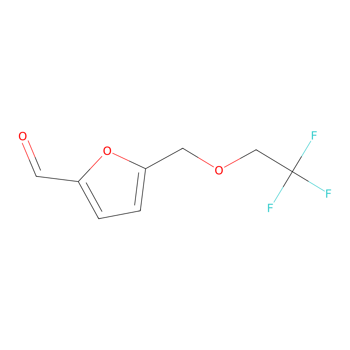 5-((2,2,2-Trifluoroethoxy)methyl)furan-2-carbaldehyde molecular structure, CAS 1394022-66-2